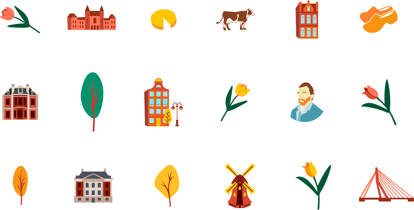 Иллюстрации для проекта — Умный гид по Голландии